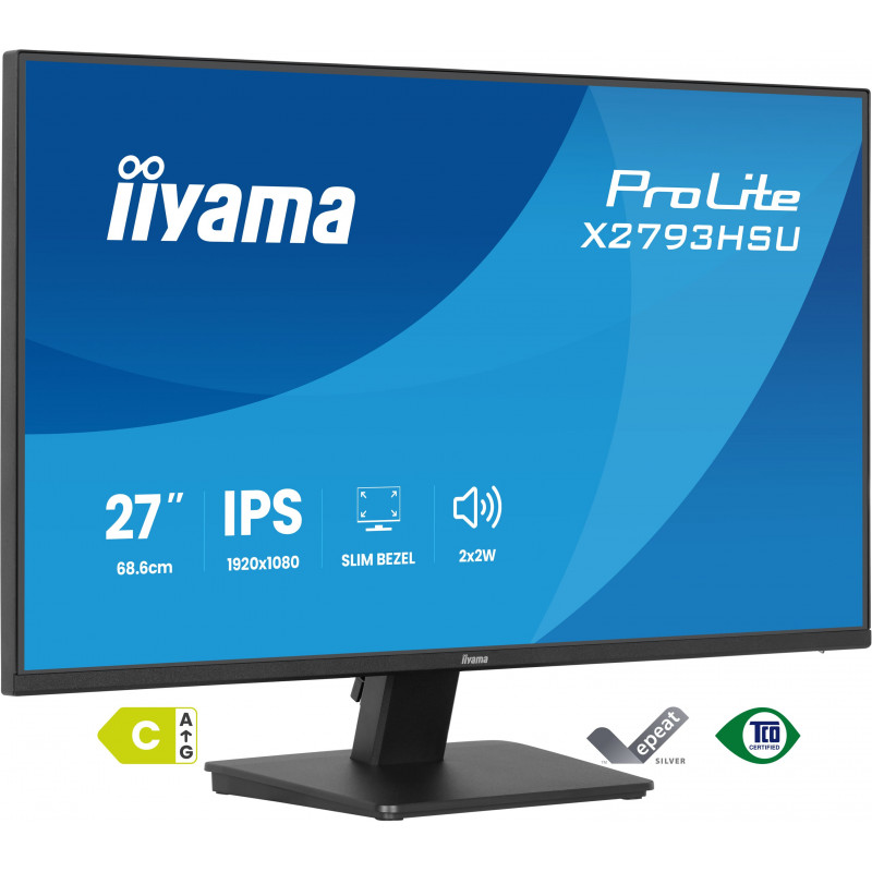 iiyama ProLite X2793HSU-B1 tietokoneen litteä näyttö 68,6 cm (27") 1920 x 1080 pikseliä Full HD LED musta