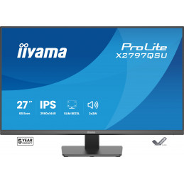 iiyama ProLite X2797QSU-B1 tietokoneen litteä näyttö 68,6 cm (27") 2560 x 1440 pikseliä Quad HD LED musta