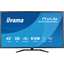 iiyama ProLite X4373UHSU-B2 tietokoneen litteä näyttö 108 cm (42.5") 3840 x 2160 pikseliä 4K Ultra HD LED musta