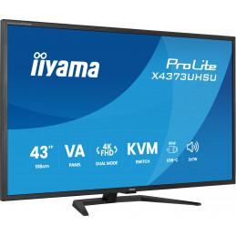 iiyama ProLite X4373UHSU-B2 tietokoneen litteä näyttö 108 cm (42.5") 3840 x 2160 pikseliä 4K Ultra HD LED musta