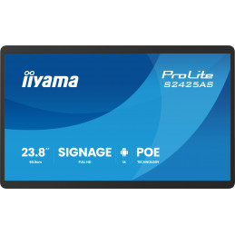 iiyama ProLite S2425AS-B1P Digitaalinen litteä infotaulu 60,5 cm (23.8") LCD Wi-Fi 500 cd m² Full HD musta Sisäänrakennettu