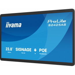 iiyama ProLite S2425AS-B1P Digitaalinen litteä infotaulu 60,5 cm (23.8") LCD Wi-Fi 500 cd m² Full HD musta Sisäänrakennettu