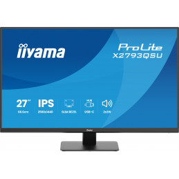 iiyama ProLite X2793QSU-B1 tietokoneen litteä näyttö 68,6 cm (27") 2560 x 1440 pikseliä Quad HD LED musta