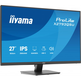 iiyama ProLite X2793QSU-B1 tietokoneen litteä näyttö 68,6 cm (27") 2560 x 1440 pikseliä Quad HD LED musta