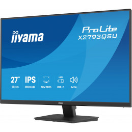 iiyama ProLite X2793QSU-B1 tietokoneen litteä näyttö 68,6 cm (27") 2560 x 1440 pikseliä Quad HD LED musta