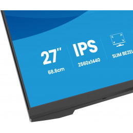 iiyama ProLite X2793QSU-B1 tietokoneen litteä näyttö 68,6 cm (27") 2560 x 1440 pikseliä Quad HD LED musta