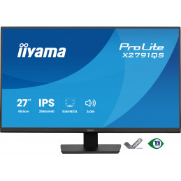 iiyama ProLite X2791QS-B1 tietokoneen litteä näyttö 68,6 cm (27") 2560 x 1440 pikseliä Quad HD LED musta
