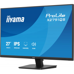 iiyama ProLite X2791QS-B1 tietokoneen litteä näyttö 68,6 cm (27") 2560 x 1440 pikseliä Quad HD LED musta