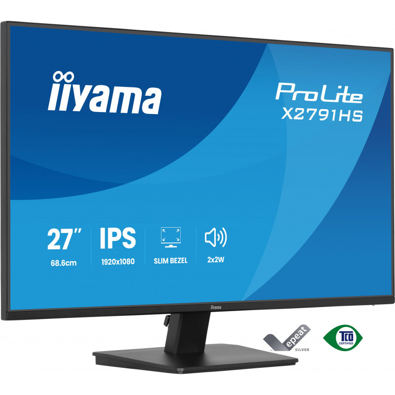 iiyama ProLite X2791HS-B1 tietokoneen litteä näyttö 68,6 cm (27") 1920 x 1080 pikseliä Full HD LED musta