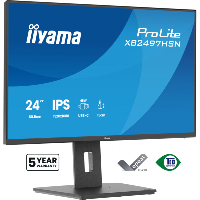 iiyama ProLite XB2497HSN-B1 tietokoneen litteä näyttö 60,5 cm (23.8") 1920 x 1080 pikseliä Full HD LED musta