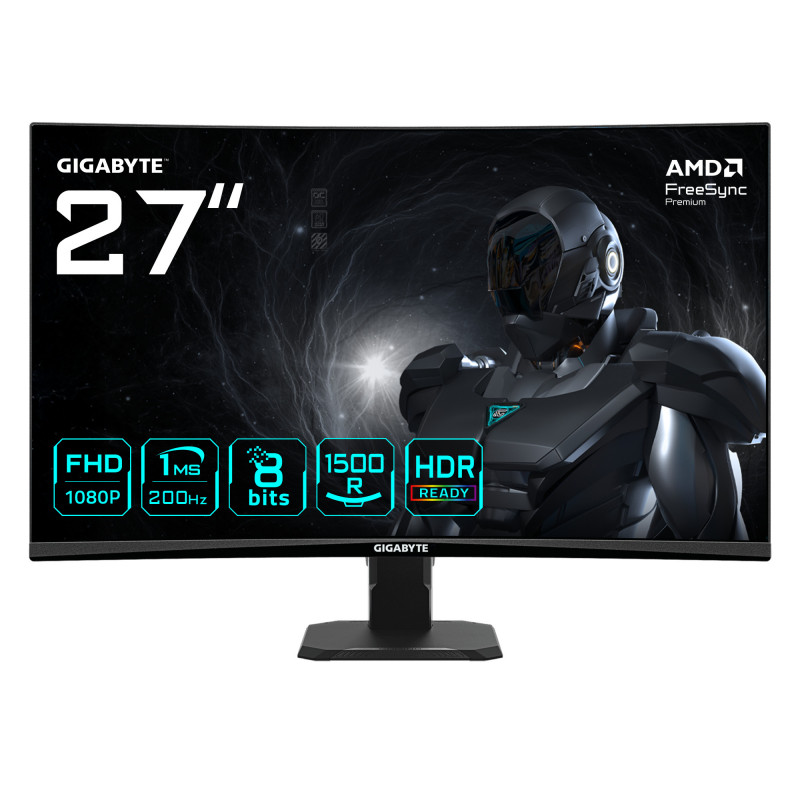 GIGABYTE GS27FCA tietokoneen litteä näyttö 68,6 cm (27") 1920 x 1080 pikseliä Full HD LED musta