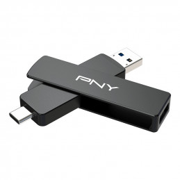 PNY DUO LINK V3 USB-muisti 2 TB USB Type-A   USB Type-C 3.2 Gen 2 (3.1 Gen 2) musta