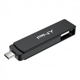 PNY DUO LINK V3 USB-muisti 2 TB USB Type-A   USB Type-C 3.2 Gen 2 (3.1 Gen 2) musta