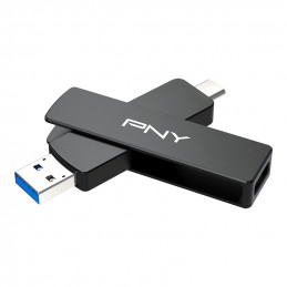 PNY DUO LINK V3 USB-muisti 1 TB USB Type-A   USB Type-C 3.2 Gen 1 (3.1 Gen 1) musta