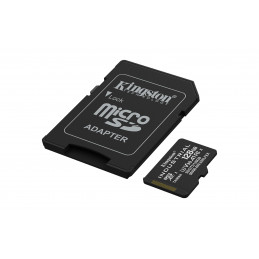Kingston Technology 128GB microSDXC Industrial C10 A1 pSLC -kortti + SD-sovitin