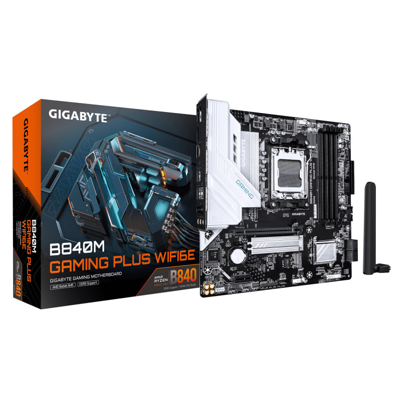 GIGABYTE B840M GAMING PLUS WIFI6E AMD B840 Pistoke AM5 mikro ATX