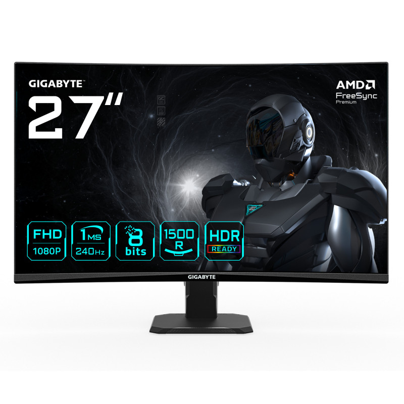 GIGABYTE GS27FC2 tietokoneen litteä näyttö 68,6 cm (27") 1920 x 1080 pikseliä Full HD LED musta