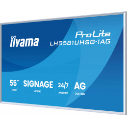 iiyama LH5581UHSG-1AG infonäyttö Digitaalinen litteä infotaulu 138,7 cm (54.6") Wi-Fi 500 cd m² 4K Ultra HD Valkoinen