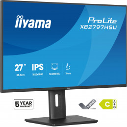 iiyama ProLite XB2797HSU-B1 tietokoneen litteä näyttö 68,6 cm (27") 1920 x 1080 pikseliä Full HD LED musta