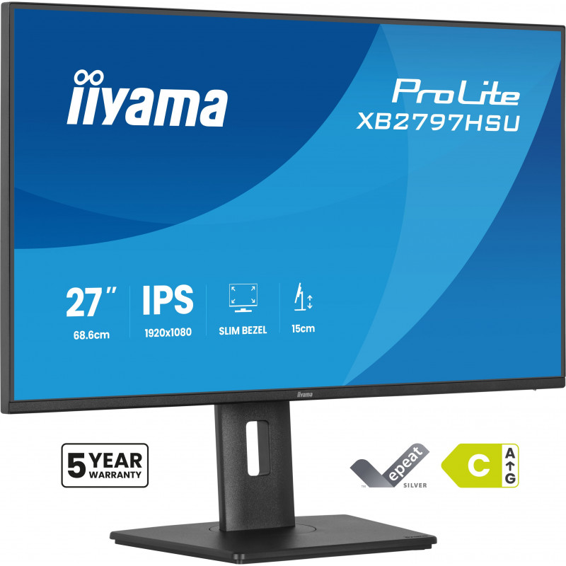 iiyama ProLite XB2797HSU-B1 tietokoneen litteä näyttö 68,6 cm (27") 1920 x 1080 pikseliä Full HD LED musta