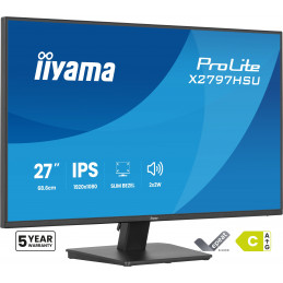 iiyama ProLite X2797HSU-B1 tietokoneen litteä näyttö 68,6 cm (27") 1920 x 1080 pikseliä Full HD LED musta