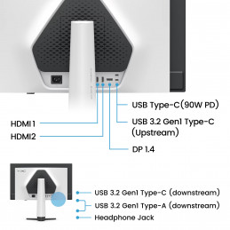 BenQ EX271UZ tietokoneen litteä näyttö 67,3 cm (26.5") 3840 x 2160 pikseliä 4K Ultra HD OLED musta, Valkoinen