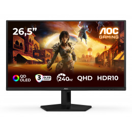 AOC G4 Q27G41ZDF tietokoneen litteä näyttö 67,3 cm (26.5") 2560 x 1440 pikseliä Quad HD QD-OLED musta, Punainen