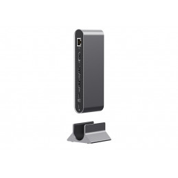 Acer HP.DSCAB.022 kannettavien tietokoneiden telakka ja porttitoistin Langallinen USB 3.2 Gen 1 (3.1 Gen 1) Type-C Hopea