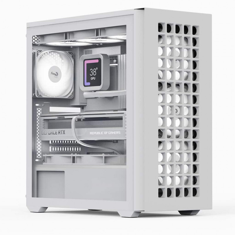 Aerocool D502A Midi Tower Valkoinen