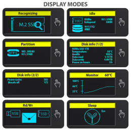 Axagon EEM2-SD2 tallennusaseman kotelo SSD-kotelo Harmaa M.2