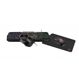 Deltaco Gaming 4-in-1 Gaming kit, Headset, Keyboard, Mice, Mousepad