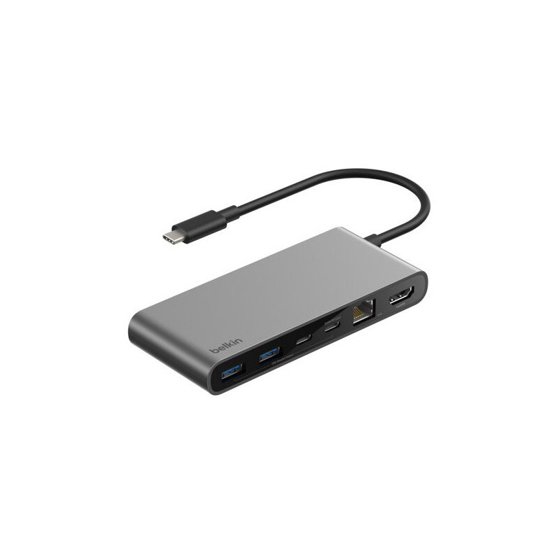 Belkin INC024HQSGY keskitin USB Type-C 10000 Mbit s Harmaa