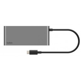 Belkin INC024HQSGY keskitin USB Type-C 10000 Mbit s Harmaa