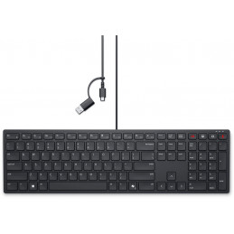 DELL KB525C näppäimistö Office USB QWERTY Pohjoismainen musta