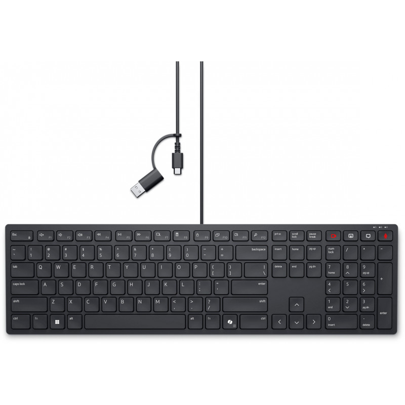 DELL KB525C näppäimistö Office USB QWERTY Pohjoismainen musta