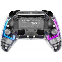 Deltaco Gaming Playstation 4 n langaton peliohjain, läpinäkyvä, makropainikkeet, musta