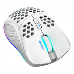 Deltaco Gaming WM80 langaton ultrakevyt pelihiiri, RGB, valkoinen