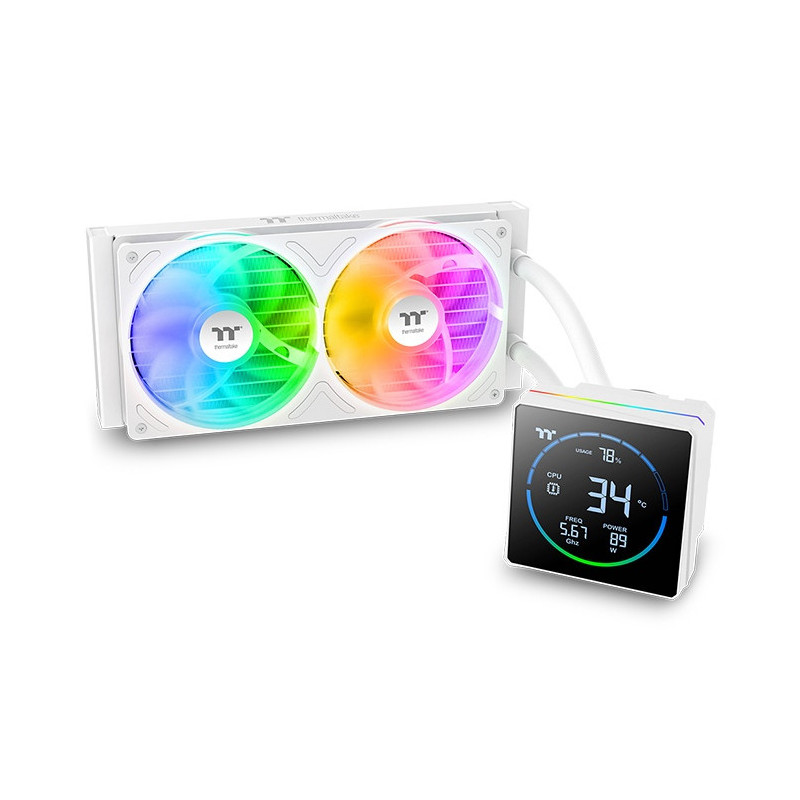 Thermaltake TH240-S V3 ARGB Suoritin All-in-one-nesteenjäähdytin 12 cm Valkoinen 1 kpl