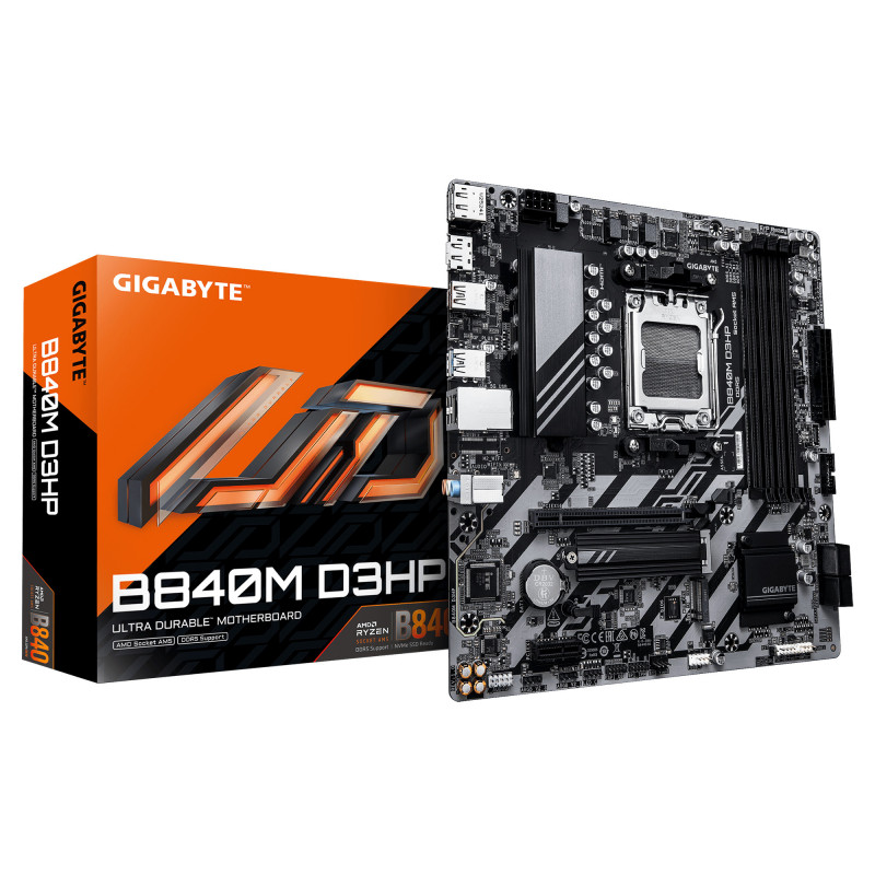 GIGABYTE B840M D3HP emolevy AMD B840 Pistoke AM5 mikro ATX