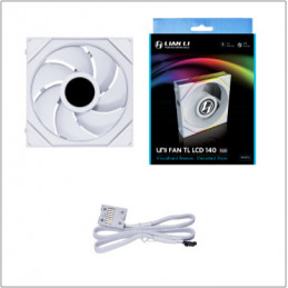 Lian Li Uni Fan TL LCD Tietokonekotelo, Suoritin Tuuletin 14 cm Valkoinen 1 kpl