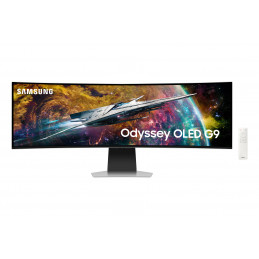 Samsung G95SC tietokoneen litteä näyttö 124,5 cm (49") 5120 x 1440 pikseliä Dual QHD OLED Hopea
