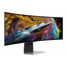 Samsung G95SC tietokoneen litteä näyttö 124,5 cm (49") 5120 x 1440 pikseliä Dual QHD OLED Hopea