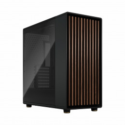 Fractal Design FD-C-NOR1X-02 tietokonekotelo Midi Tower Musta, Puuhiili