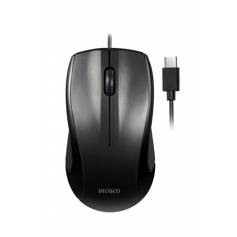 Deltaco MS-711-C hiiri Universaali Molempikätinen USB Type-C Optinen 1200 DPI