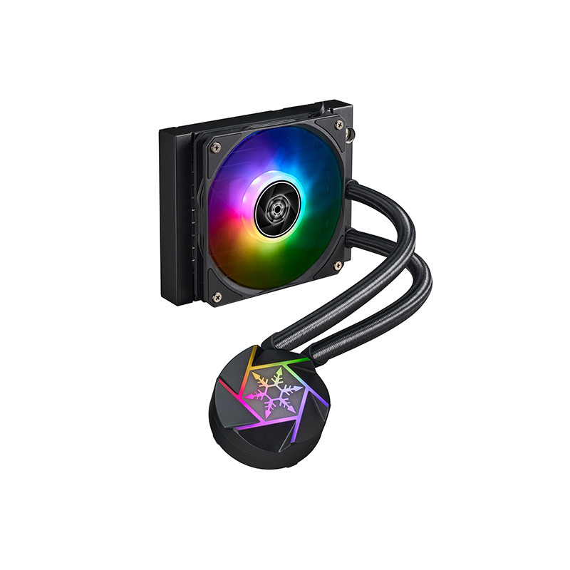 Silverstone VIDA 120 SLIM Tietokonekotelo Nestejäähdytyspakkaus 12 cm Musta 1 kpl