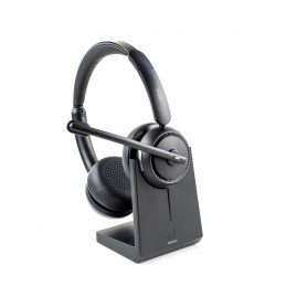 Deltaco HL-100 kuulokkeet ja kuulokemikrofoni Langaton Pääpanta Puhelut Musiikki Bluetooth Latausteline Musta