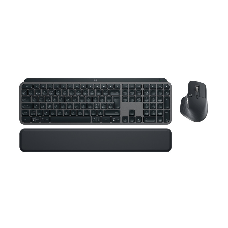 Logitech MX Keys S Combo näppäimistö Sisältää hiiren Office Bluetooth Pohjoismainen Grafiitti