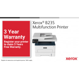 Xerox B235, A4, 34 s min, langaton, kaksipuolinen kopiointi tulostus skannaus faksaus, PS3 PCL5e 6 ADF, 2 alustaa, yht. 251