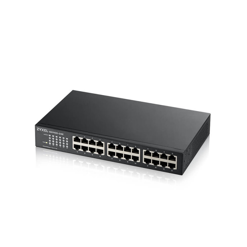 Zyxel GS1100-24E Hallitsematon Gigabit Ethernet (10 100 1000) Musta