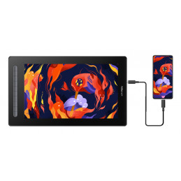 XPPen Artist 16 (Gen2) piirtopöytä Musta, Sininen, Vihreä, Vaaleanpunainen 5080 lpi 340,99 x 191,81 mm USB